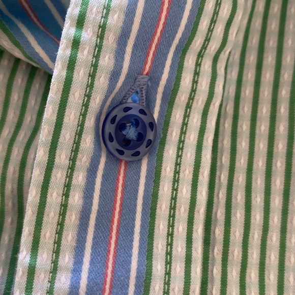 Robert Graham Men’s 2XL Flip Cuff dress Shirt Colorful striped Floral Party - Picture 10 of 10